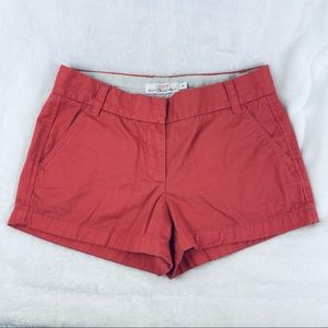 J.CREW Dark Pink Mid-Rise Chino Shorts. Women’s Size 6.